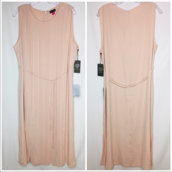 NWT Vince Camuto pink overlay midi dress 16 1X - Picture 4 of 8